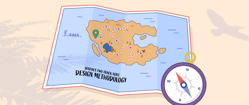 illustrated map of two track agile design process