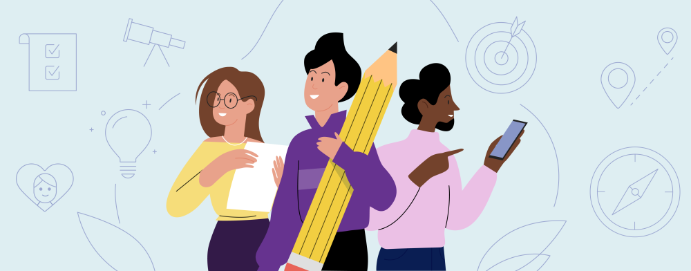 Team design thinking and collaborating