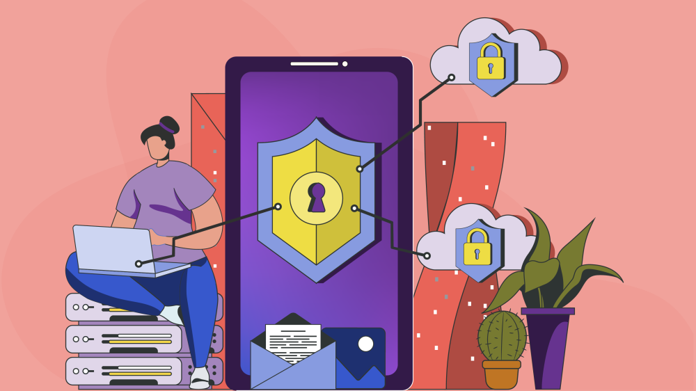 UX Researcher keeping user research securely protected