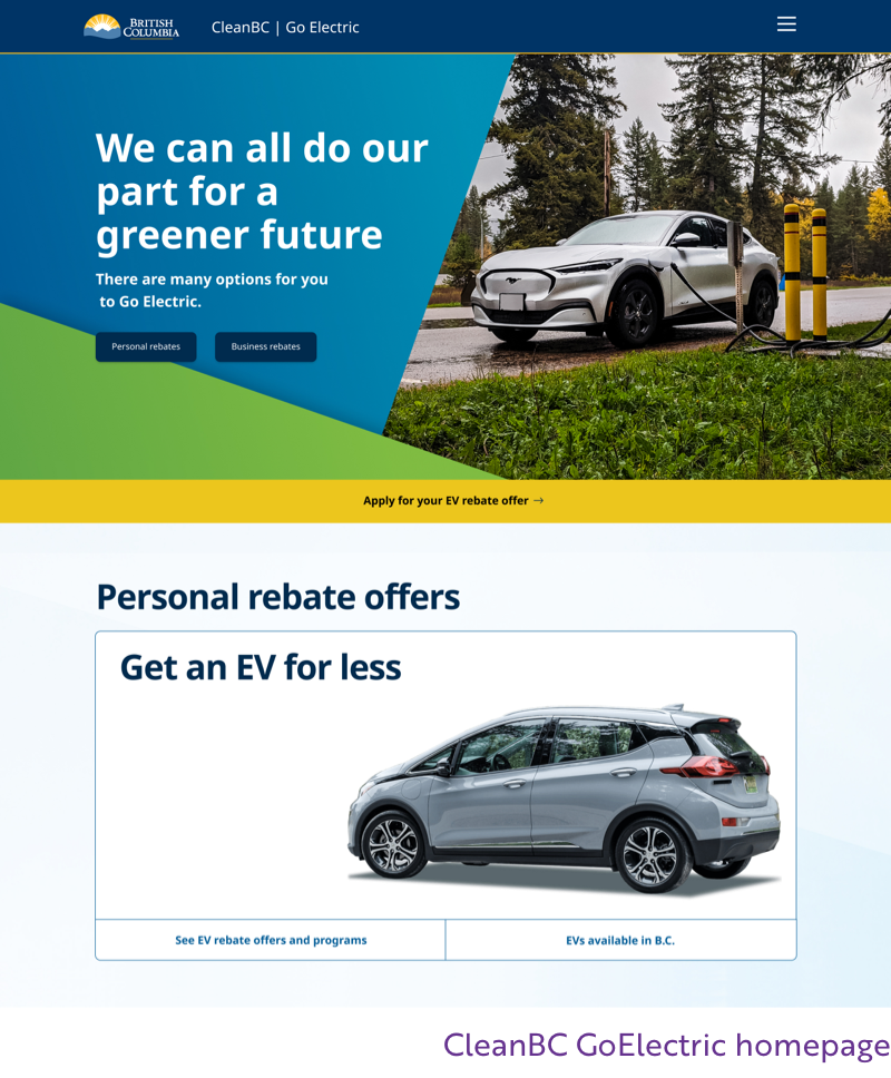 bc electric homepage screenshot